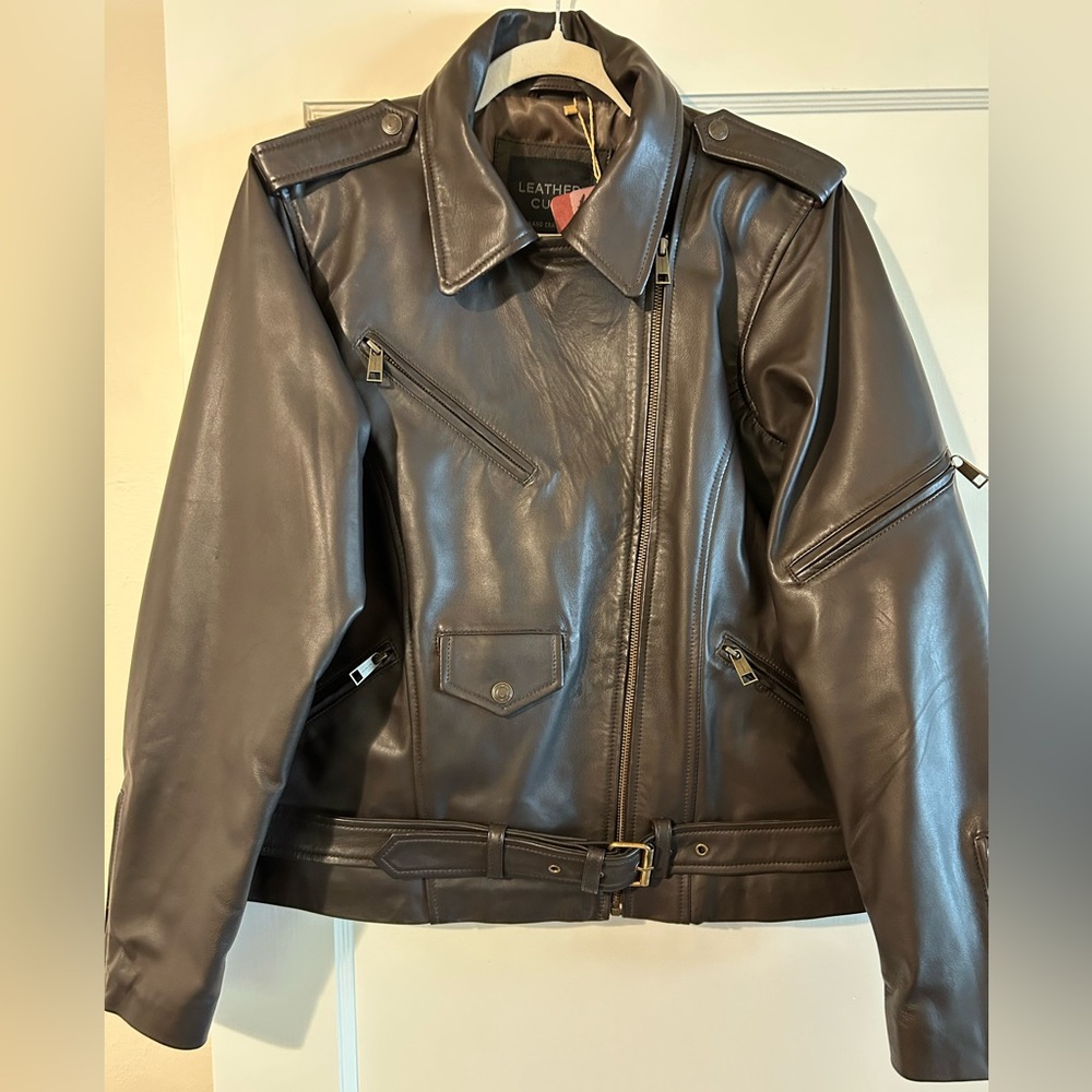 Leathercult Custom-made Leather Biker Jacket with Asymmetrical Zipper